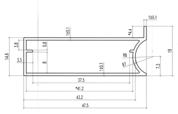 Single-sided cabinet mirror KRJ01-1D006