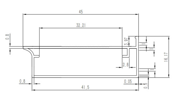 Single-sided cabinet mirror KRJ01-1D007