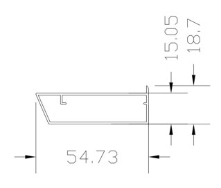 Single-sided cabinet mirror KRJ01-1D016